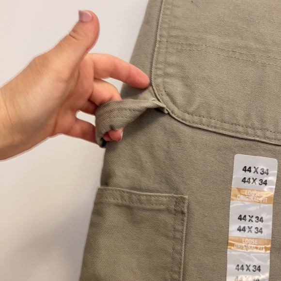 New Carhartt Washed Duck Work Dungarees Desert Size 44 x 34 - Picture 3 of 8